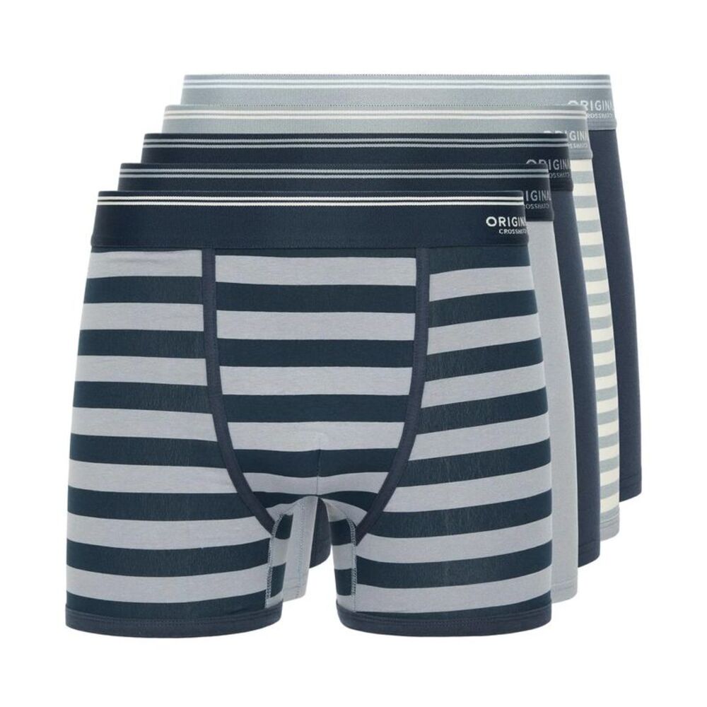 Crosshatch Mens Linatrix Boxer Shorts (Pack of 5) / Blue